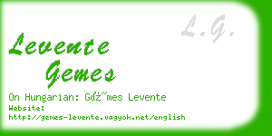 levente gemes business card